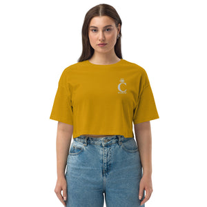 I C WORTH Loose drop shoulder crop top