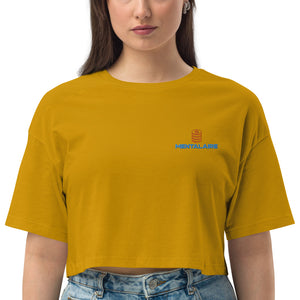 MENTALAIRE Women's Loose drop shoulder crop top