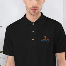 Load image into Gallery viewer, CORNELIUS WORTHAM Orange Lion Polo Shirt