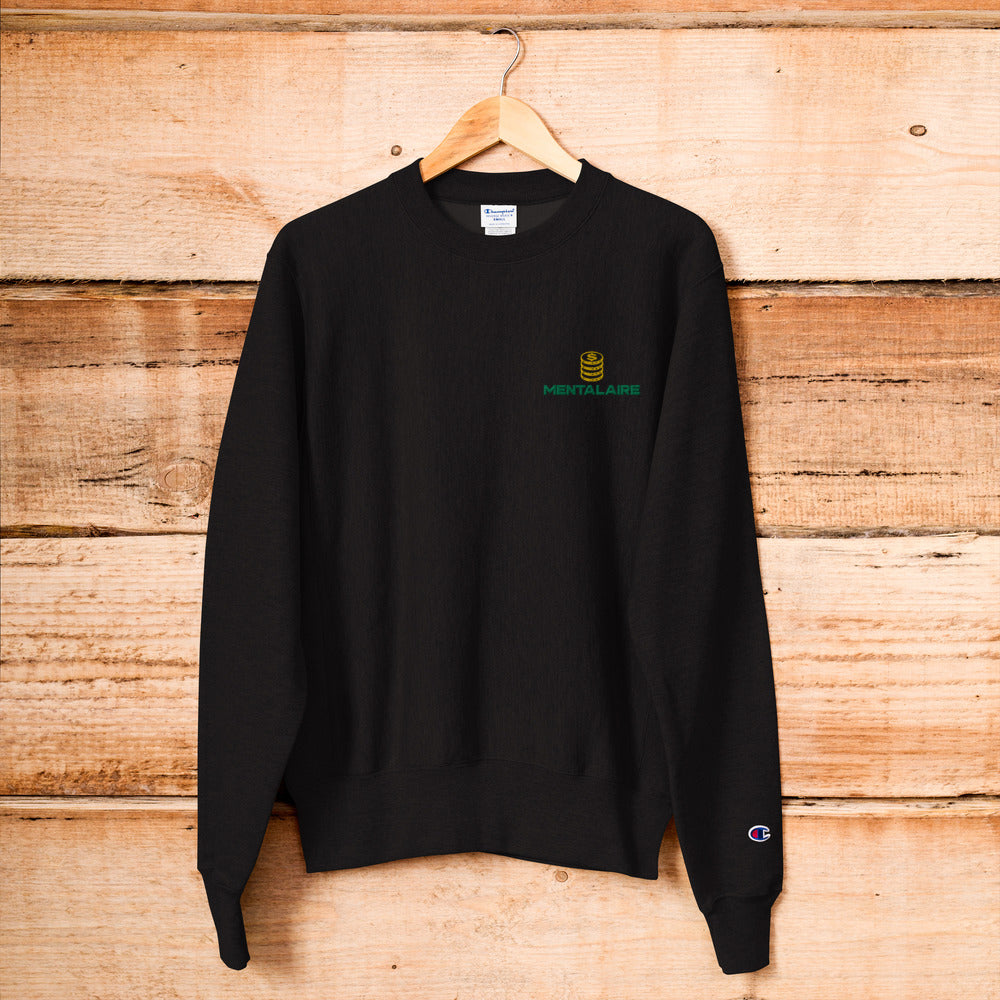 MENTALAIRE Green Logo Champion Sweatshirt