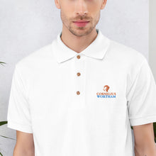 Load image into Gallery viewer, CORNELIUS WORTHAM Orange Lion Polo Shirt