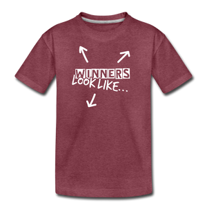 The Winning Look Kids' Premium T-Shirt - heather burgundy