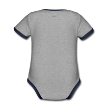 Load image into Gallery viewer, The Winning Look Short Sleeve Baby Bodysuit - heather gray/navy