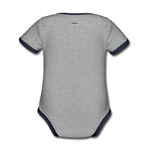 The Winning Look Short Sleeve Baby Bodysuit - heather gray/navy