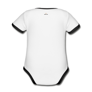 The Winning Look Short Sleeve Baby Bodysuit - white/black