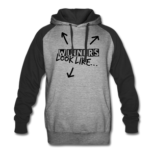 The Winning Look Colorblock Hoodie - heather gray/black