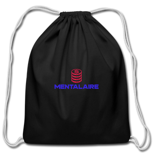 MENTALAIRE Cotton Drawstring Bag - black