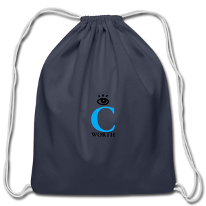I C WORTH Cotton Drawstring Bag - navy