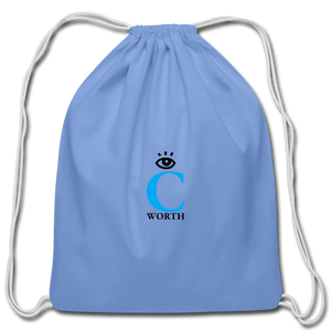 I C WORTH Cotton Drawstring Bag - carolina blue