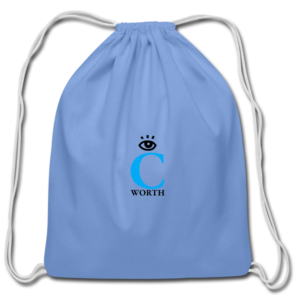 I C WORTH Cotton Drawstring Bag - carolina blue