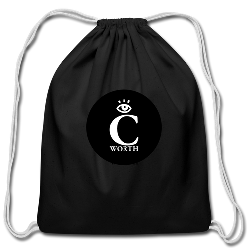 I C WORTH Black Cotton Drawstring Bag - black