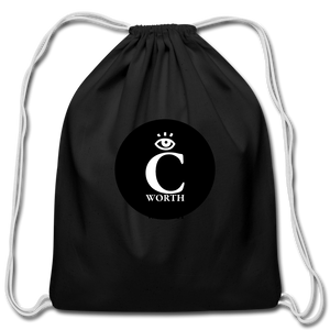 I C WORTH Black Cotton Drawstring Bag - black