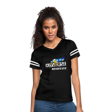 Load image into Gallery viewer, Adverse Resistant Women’s Vintage Sport T-Shirt - black/white