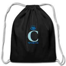 Load image into Gallery viewer, I C Worth Cotton Drawstring Bag - black