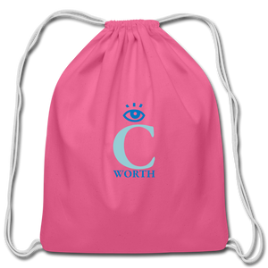I C Worth Cotton Drawstring Bag - pink