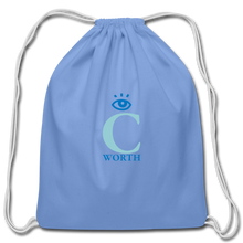 Load image into Gallery viewer, I C Worth Cotton Drawstring Bag - carolina blue