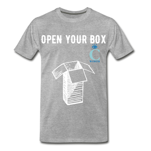 Open Your Box I C WORTH Men's Premium T-Shirt - heather gray