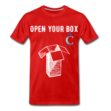 Load image into Gallery viewer, Open Your Box I C WORTH Men&#39;s Premium T-Shirt - red