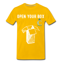 Load image into Gallery viewer, Open Your Box I C WORTH Men&#39;s Premium T-Shirt - sun yellow