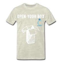 Load image into Gallery viewer, Open Your Box I C WORTH Men&#39;s Premium T-Shirt - heather oatmeal