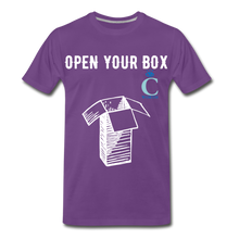 Load image into Gallery viewer, Open Your Box I C WORTH Men&#39;s Premium T-Shirt - purple