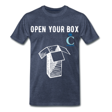 Load image into Gallery viewer, Open Your Box I C WORTH Men&#39;s Premium T-Shirt - heather blue