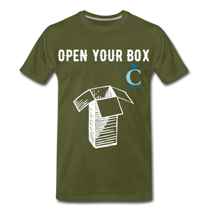 Open Your Box I C WORTH Men's Premium T-Shirt - olive green
