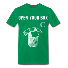Load image into Gallery viewer, Open Your Box I C WORTH Men&#39;s Premium T-Shirt - kelly green