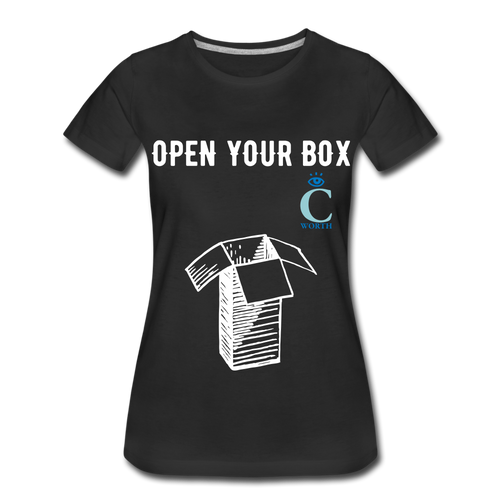 Open Your Box I C WORTH Women’s Premium T-Shirt - black