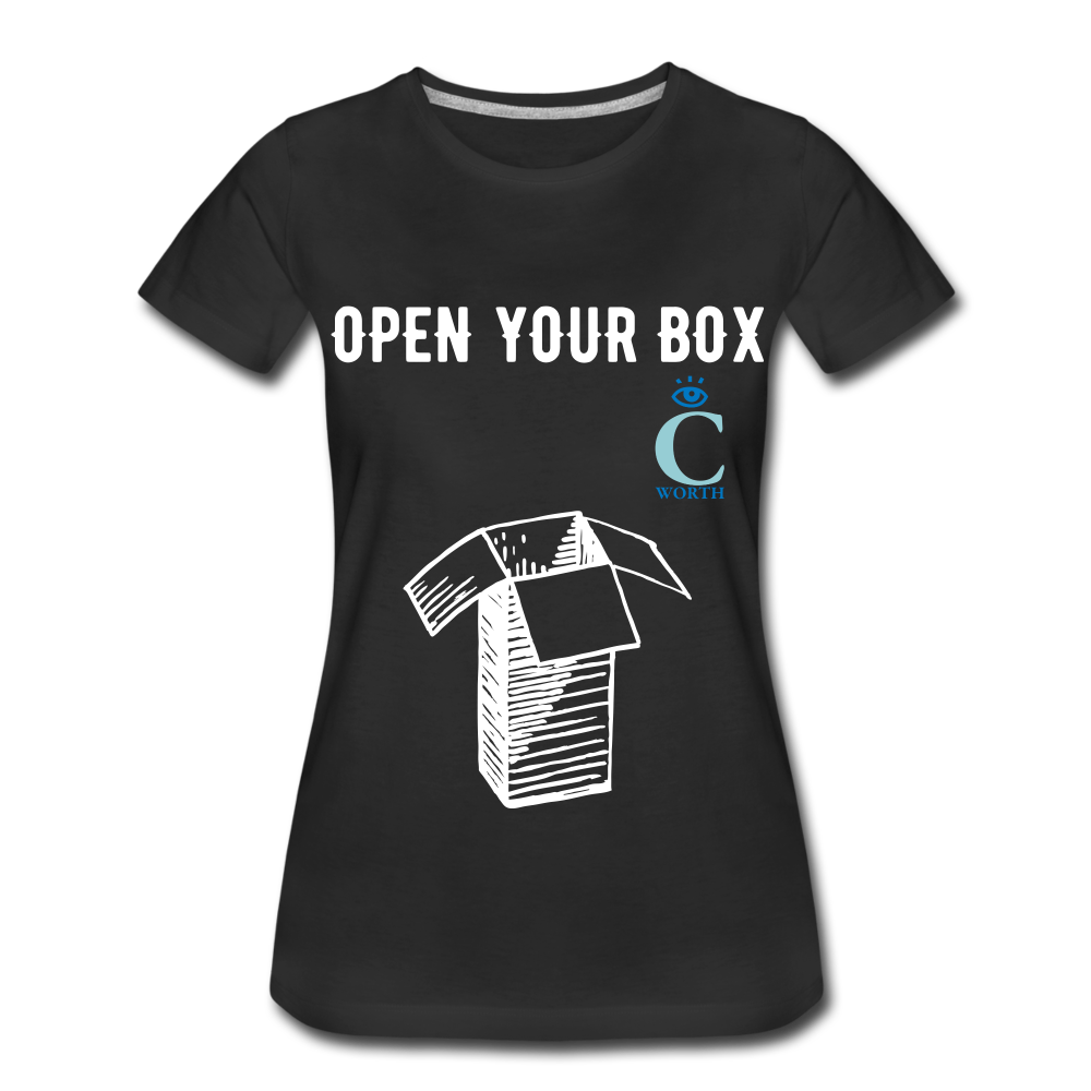 Open Your Box I C WORTH Women’s Premium T-Shirt - black