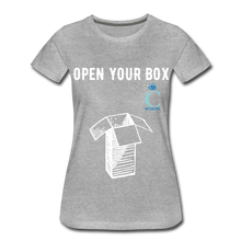 Load image into Gallery viewer, Open Your Box I C WORTH Women’s Premium T-Shirt - heather gray