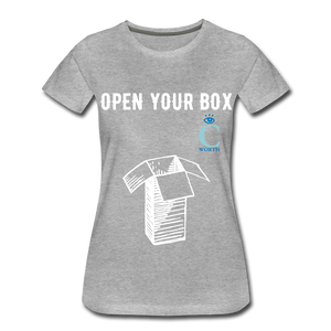 Open Your Box I C WORTH Women’s Premium T-Shirt - heather gray
