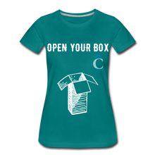 Load image into Gallery viewer, Open Your Box I C WORTH Women’s Premium T-Shirt - teal