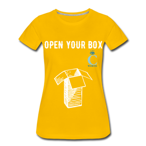 Open Your Box I C WORTH Women’s Premium T-Shirt - sun yellow