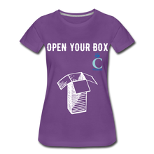Load image into Gallery viewer, Open Your Box I C WORTH Women’s Premium T-Shirt - purple