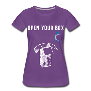 Open Your Box I C WORTH Women’s Premium T-Shirt - purple