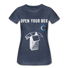 Load image into Gallery viewer, Open Your Box I C WORTH Women’s Premium T-Shirt - heather blue