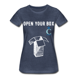 Open Your Box I C WORTH Women’s Premium T-Shirt - heather blue
