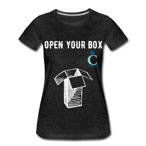 Open Your Box I C WORTH Women’s Premium T-Shirt - charcoal gray