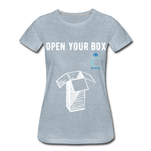 Load image into Gallery viewer, Open Your Box I C WORTH Women’s Premium T-Shirt - heather ice blue