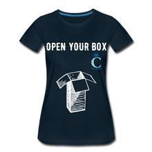 Load image into Gallery viewer, Open Your Box I C WORTH Women’s Premium T-Shirt - deep navy