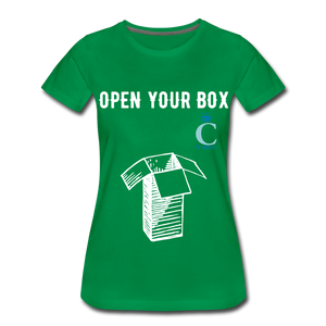 Open Your Box I C WORTH Women’s Premium T-Shirt - kelly green