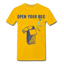 Load image into Gallery viewer, Open Your Box I C WORTH Men&#39;s Premium T-Shirt - sun yellow