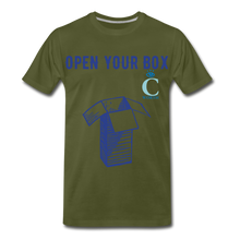 Load image into Gallery viewer, Open Your Box I C WORTH Men&#39;s Premium T-Shirt - olive green