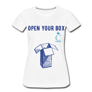 Open Your Box I C WORTH Women’s Premium T-Shirt - white