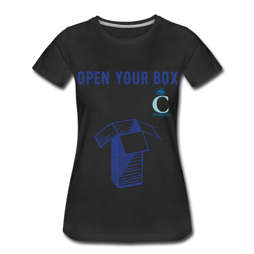 Open Your Box I C WORTH Women’s Premium T-Shirt - black