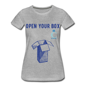 Open Your Box I C WORTH Women’s Premium T-Shirt - heather gray