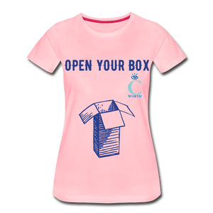 Open Your Box I C WORTH Women’s Premium T-Shirt - pink