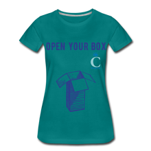 Load image into Gallery viewer, Open Your Box I C WORTH Women’s Premium T-Shirt - teal