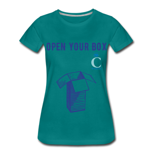 Open Your Box I C WORTH Women’s Premium T-Shirt - teal